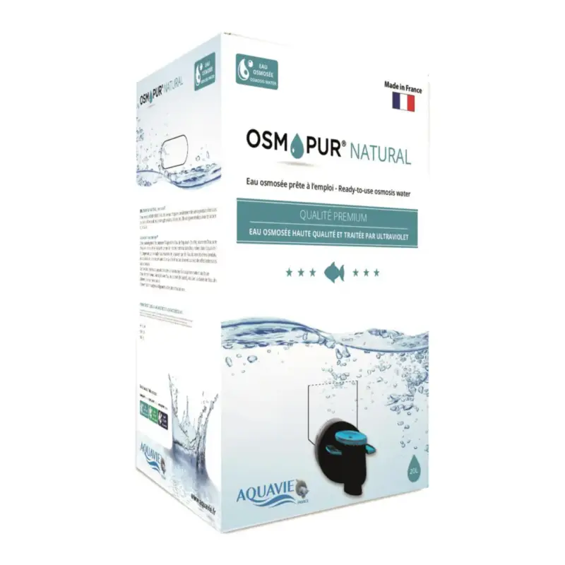 Eau de mer pour aquarium prêt à l’emploi Aquavie Osmopur Natural – 20 L Retour Gratuit