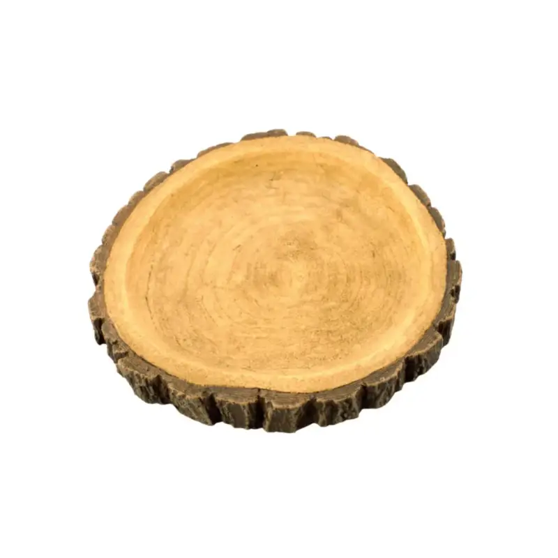 Abreuvoir pour terrarium effet bois rond 10 Aquavie – 10 x 8 x 1,5 cm Dernière Chance