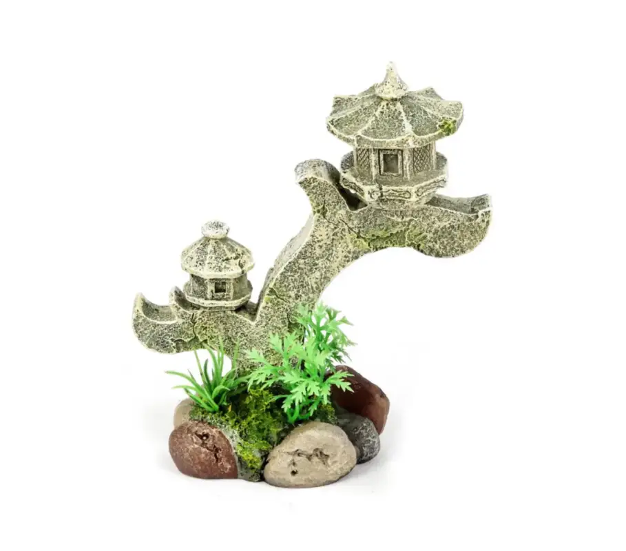 Décoration pour aquarium coloris multicolore Torche Balinaise 3 arches Aquatlantis – 13,5 x 9,5 x 7,5 cm Pas Cher