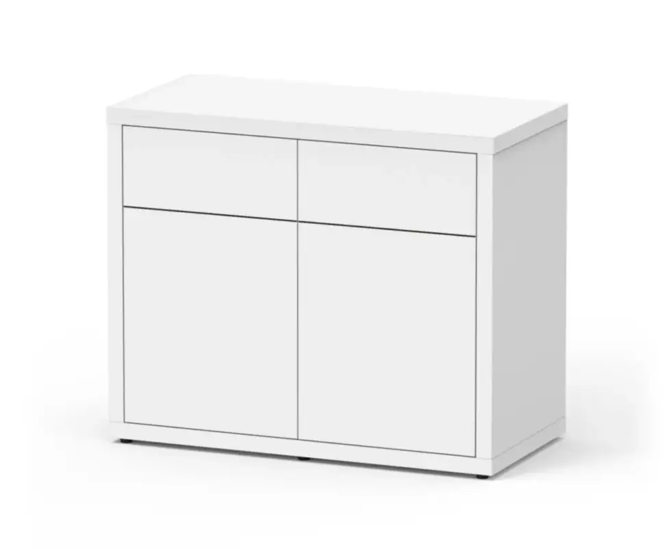 Nouveauté Meuble pour aquarium en bois coloris blanc 2 portes Aquatlantis Sublime Ultra 100 – 100 x 50 x 83 cm