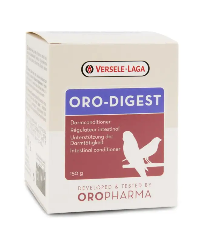 Complément alimentaire régulateur intestinal pour oiseaux exotiques poudre Versele Laga Oro-Digest – 150 g Nouveauté