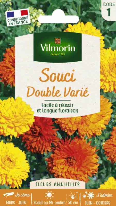 Souci Double varié Vilmorin – graines à semer Pas Cher
