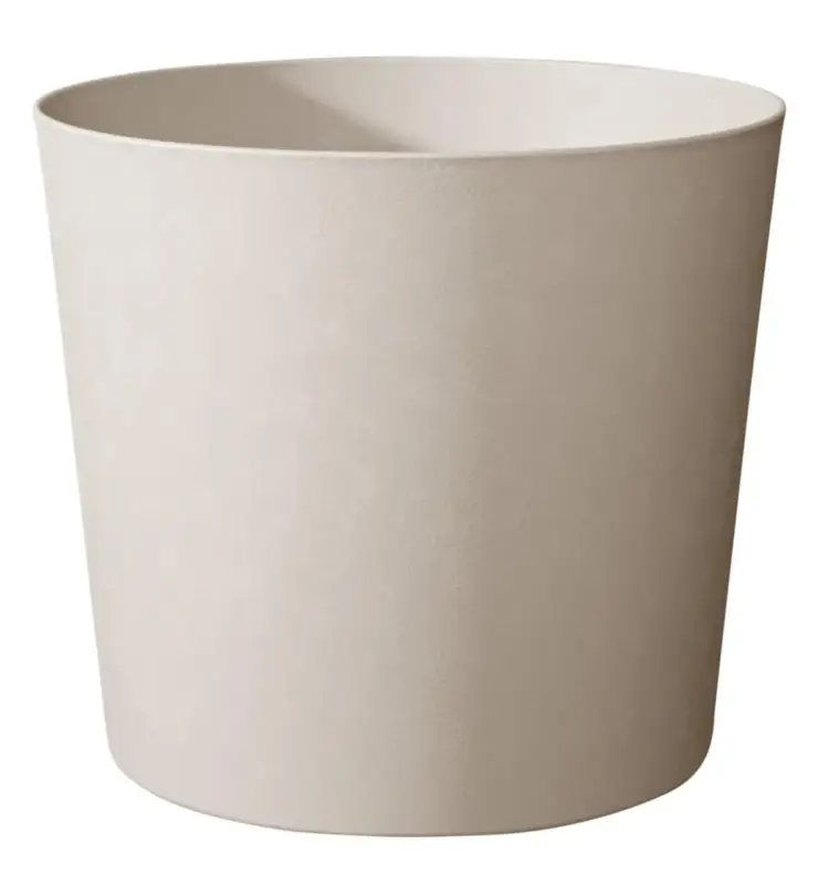 Pot en matière recyclée coloris blanc calcaire Poetic Elément conique 40 L – Ø 39,1 x H 32 cm Nouvelle Collection