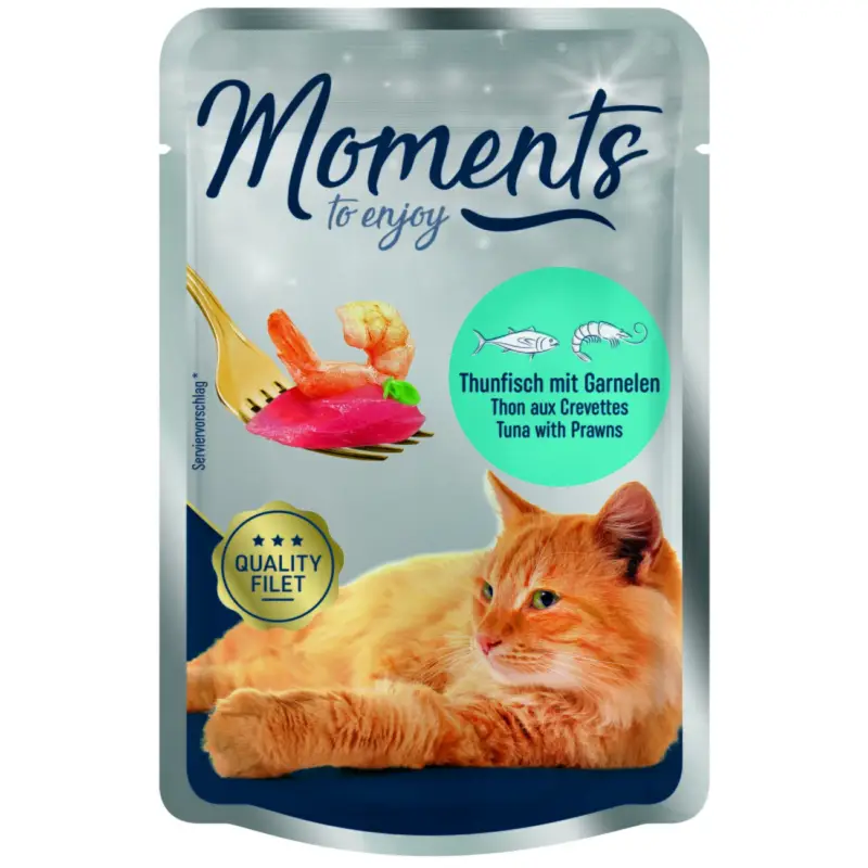 MOMENTS Adult Thon aux crevettes 12×70 g Commander Maintenant