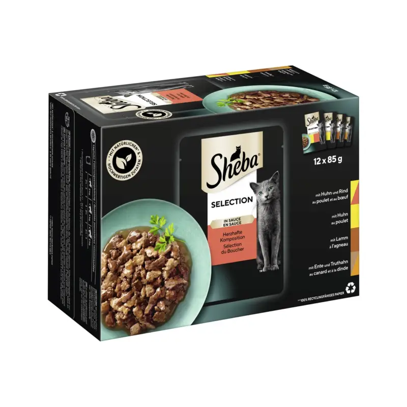 Dernière Chance Sheba Selection en sauce 12 x 85 g Composition copieuse