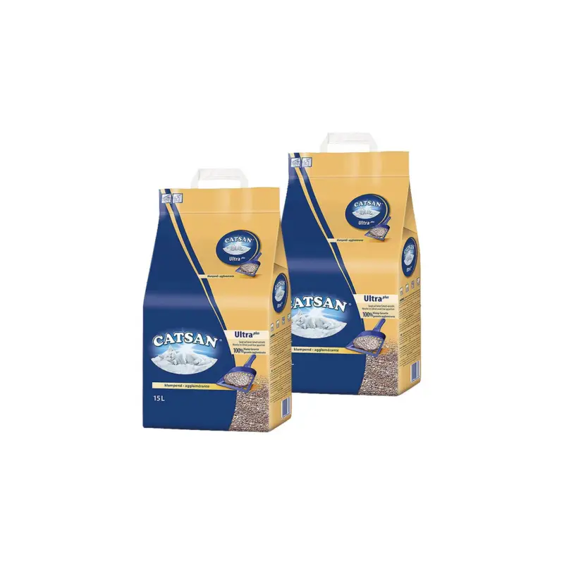 CATSAN Litière agglomérante Ultra plus 2×15 l Acheter Direct
