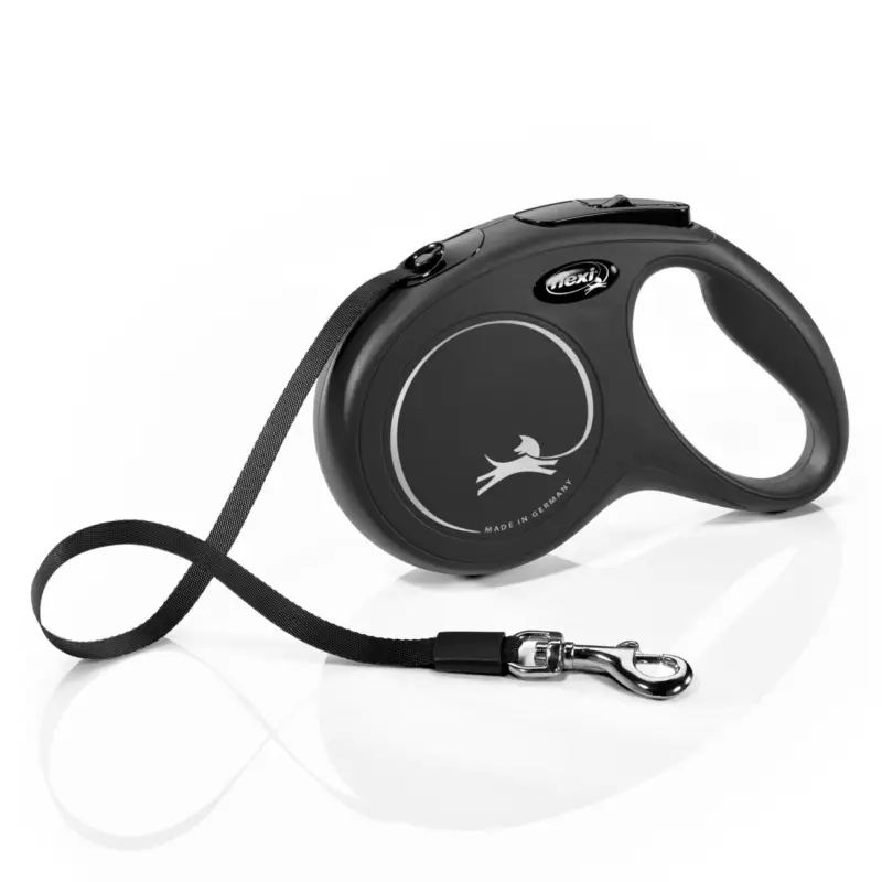 Flexi Laisse New Classic noir M, 5 m, 25 kg Offre Du Jour