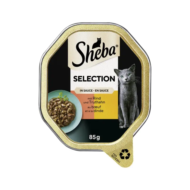 Sheba Selection en sauce 22 x 85 g Bœuf & dinde 22×85 g Vente Directe