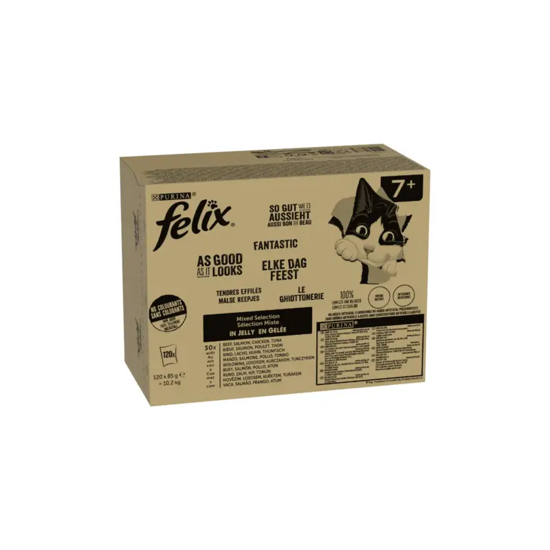 Felix Aussi bon que beau 120×85 g Variétés panachées Senior Jusqu&rsquo;à Épuisement Des Stocks
