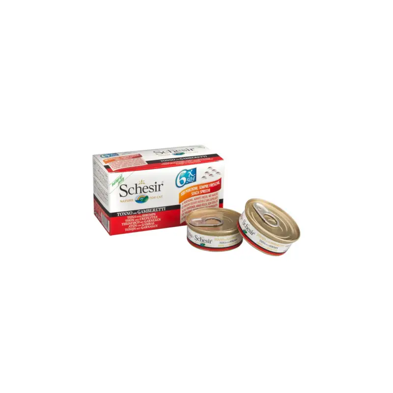 Schesir Multipack 24 x 50 g Thon aux crevettes, en gelée Meilleur Prix