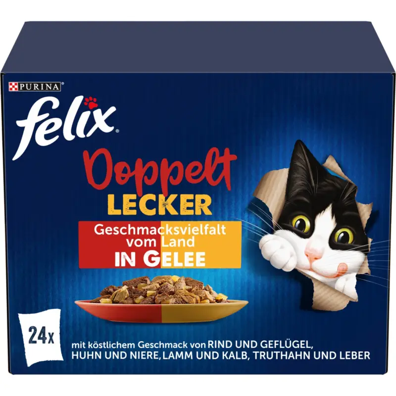 Felix Doppelt Lecker Variété de saveurs du pays 24×85 g Soldes