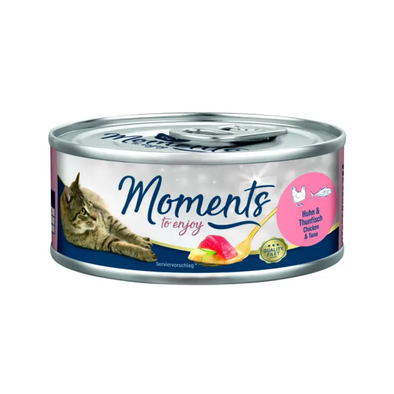 Vente Directe MOMENTS Adult Poulet et thon 12×70 g