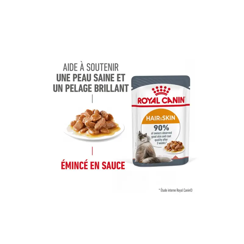 Top Vente ROYAL CANIN Hair & Skin en sauce 12×85 g