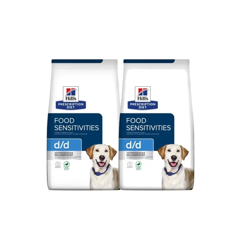 Hill's Nourriture Prescription Diet d/d en cas d’allergies, au canard et au riz 2×12 kg Meilleur Choix
