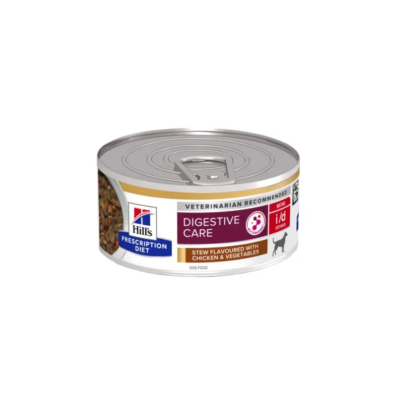 Commander Vite Hill's Prescription Diet Digestive Care i/d Stress Mini Ragoût au poulet et aux légumes 24×156 g