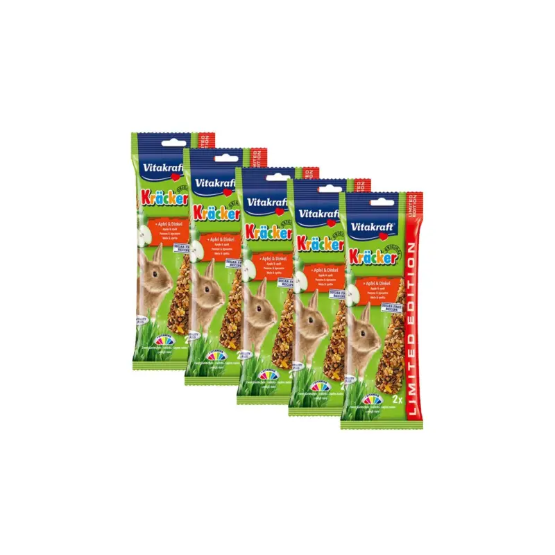 Vitakraft Kräcker Lapins nains 5 x 2 Pomme et épeautre Expédié Aujourd&rsquo;hui
