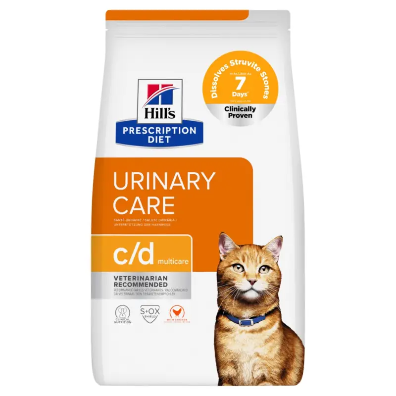Acheter Direct Hill's Prescription Diet c/d Multicare Urinary Care Croquette Chat Adulte Poulet 2×3 kg