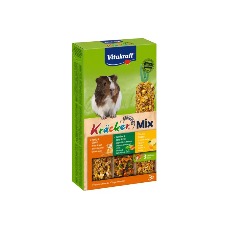 Vitakraft Cracker Trio Agrumes-Légumes-Miel 3 pcs Acheter En Ligne