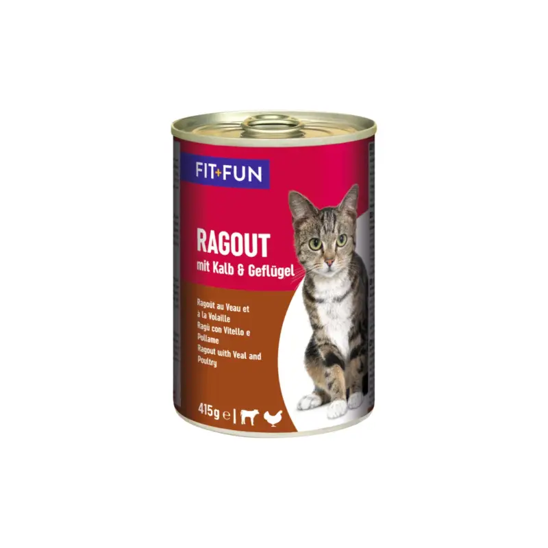 Dernière Chance FIT+FUN Fit + Fun Ragoût Veau et volaille 48×415 g