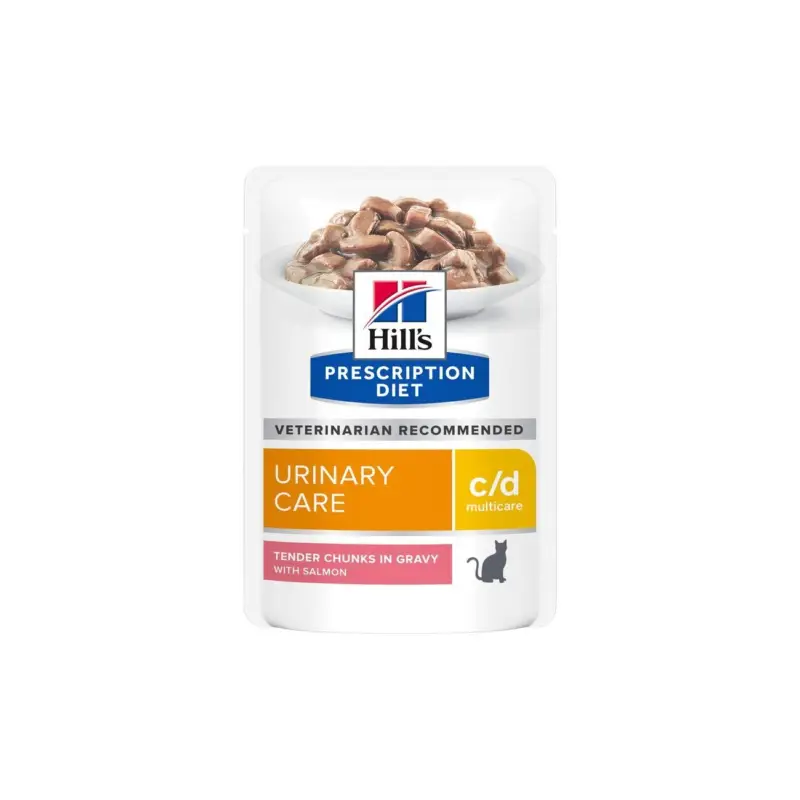 Quantité Limitée Hill's Prescription Diet c/d Multicare Urinary Care Chat Adulte Saumon 24×85 g