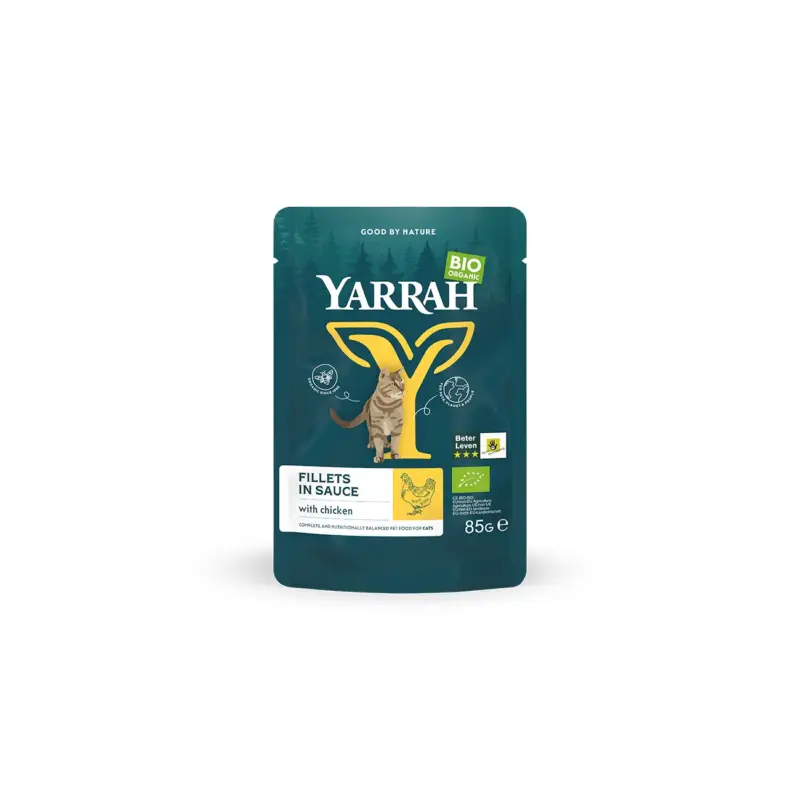 Yarrah Bio Pouch Filets en sauce 14x85g Poulet Nouveauté