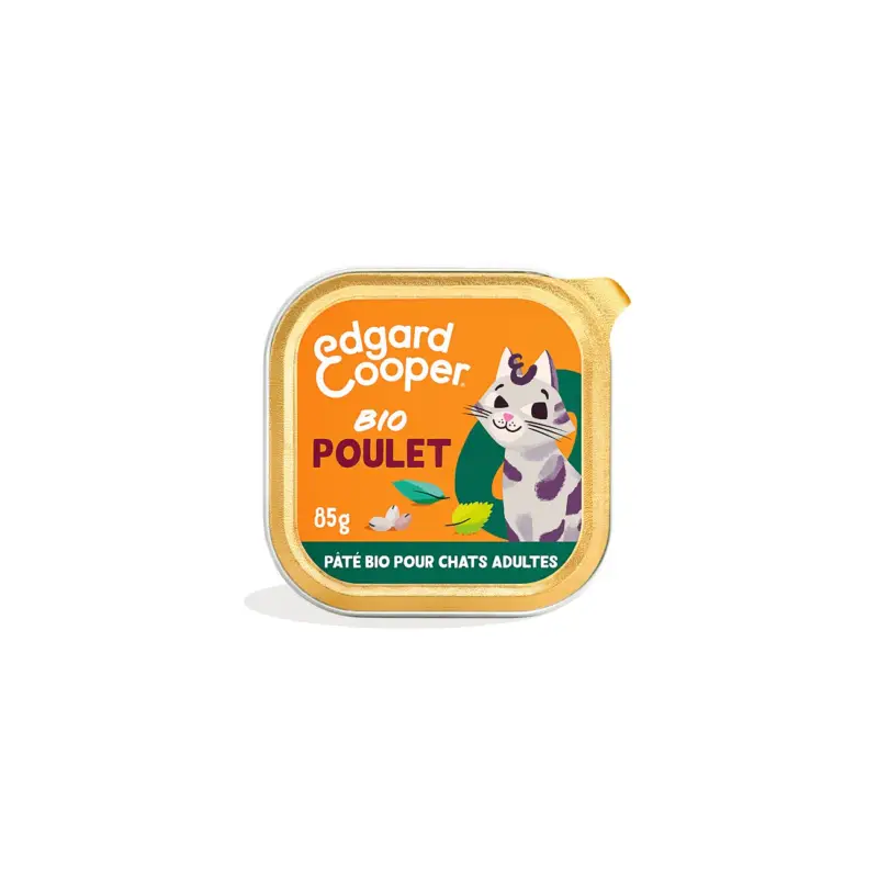 Edgard & Cooper BIO Barquette Chat Adulte Poulet 16×85 kg Remise