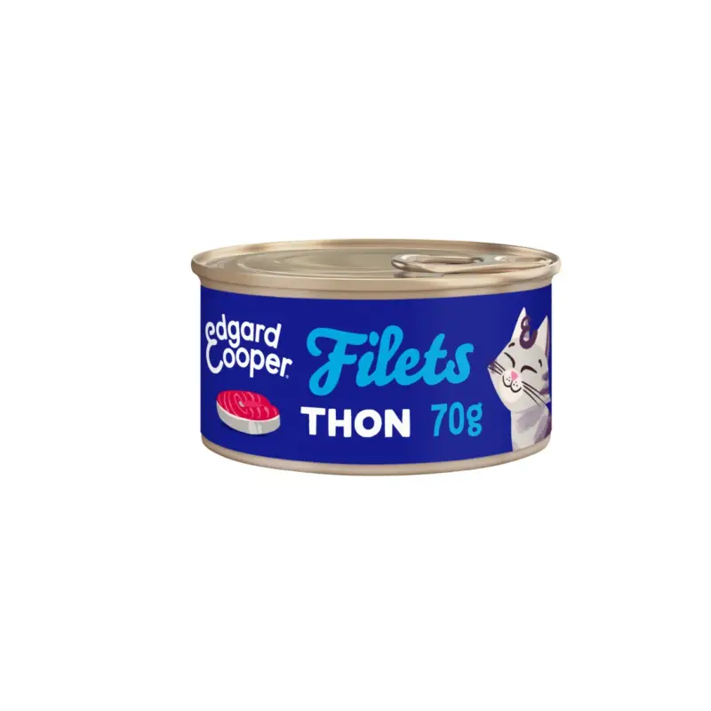 Authentique Edgard & Cooper Filets Chat Thon 48×70 g