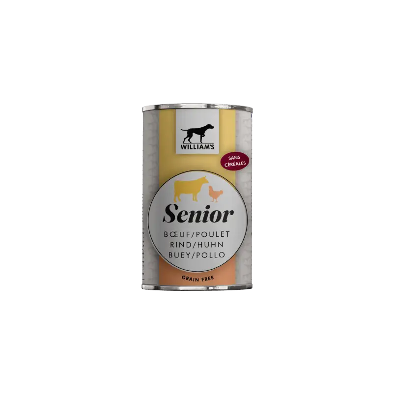 WILLIAM&rsquo;S SENIOR BOEUF/POULET 395gr pour chien Promotion
