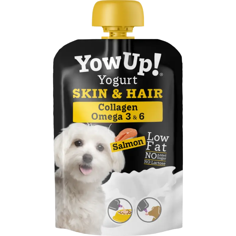 Nouveauté YOWUP PEAU & POIL SAUMON POUR CHIEN 115gr