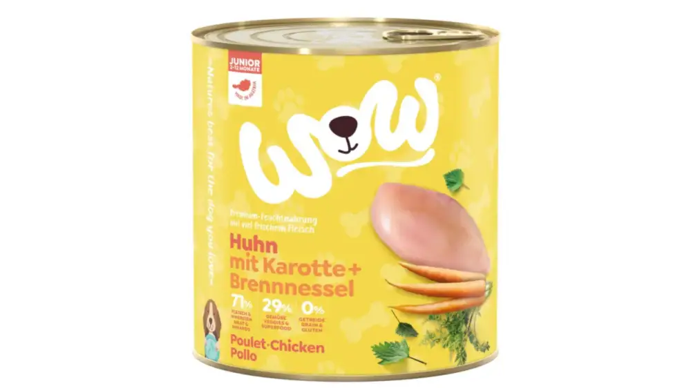 Top Vente Boîtes Chien – Wow Junior Poulet – 800 gr