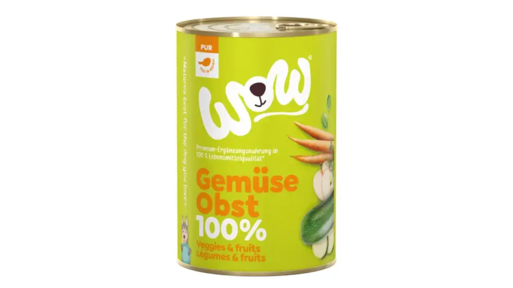 Offre Limitée Boîtes Chien – Wow 100 % Légumes et fruits–400 gr