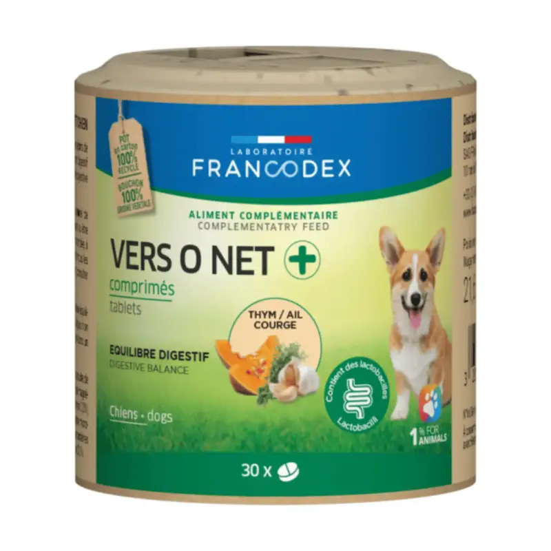 Top Vente Soin Chien – Francodex Vers O Net+ – 30 comprimés