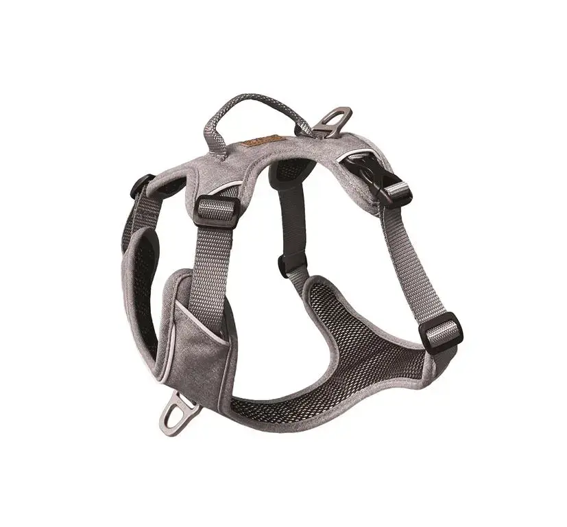 Harnais chien – Kyflie Harnais Momentum Urban Taille XS Sans Poignée Gris Clair – 33 / 44 cm Satisfait Ou Remboursé