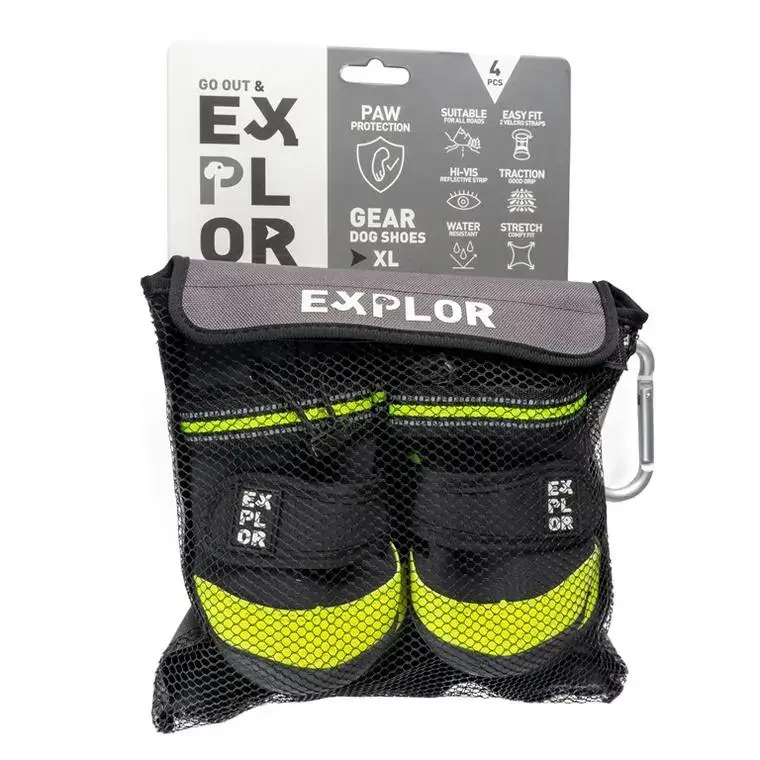 Promotion Textile Chien – Duvoplus 4 Chaussons Gear Noir – Taille XL