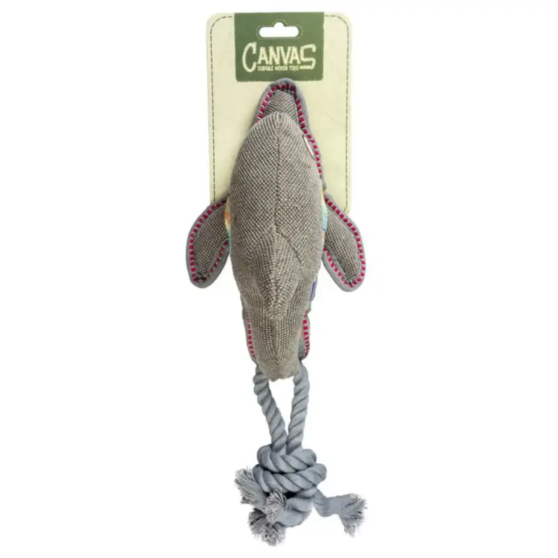 Dernier Modèle Jouet Chien – Laroy Canvas Dauphin Gris – 46 x 14 x 11 cm