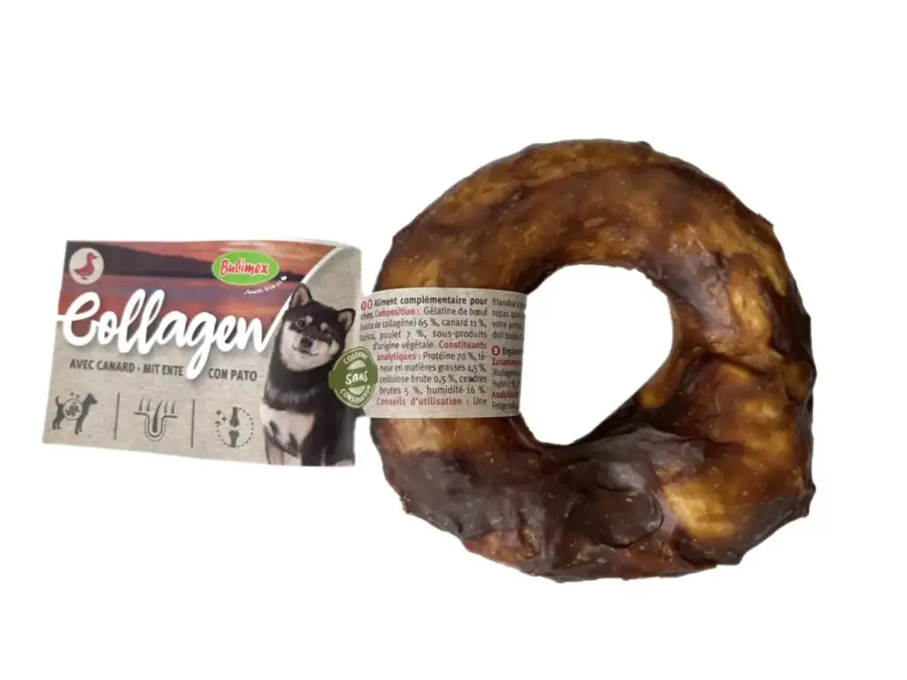 Bon Plan Bubimex Friandise Chien Donut Canard Collagène – Ø 10 cm – Vendu à l&rsquo;unité