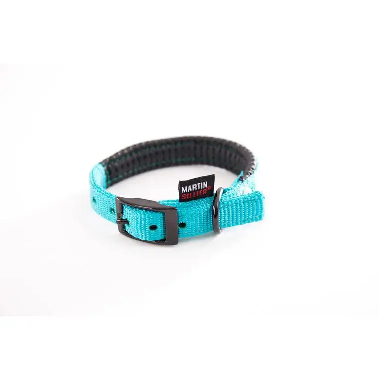 Prix Cassé Collier droit Confort pour chien coloris turquoise – 2,5×55 cm
