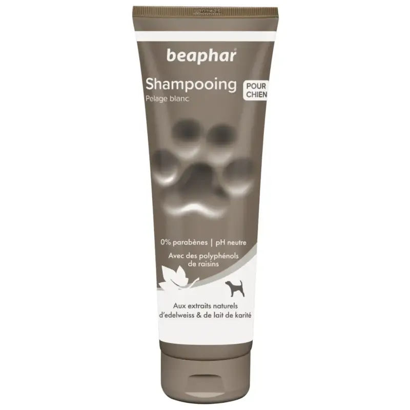 Vente Flash Hygiène Chien – Beaphar shampooing premium pelage blanc – 250 ml