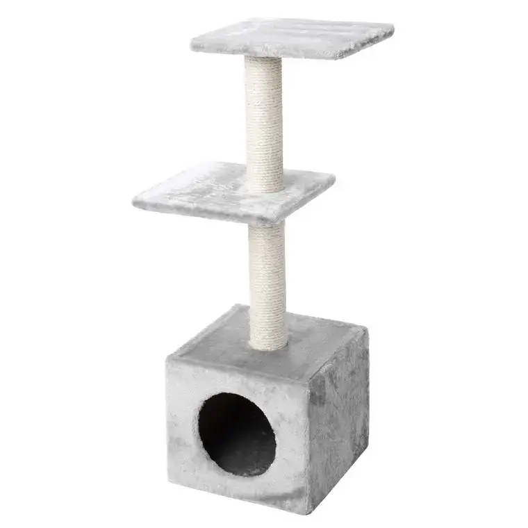 Habitat Chat – EBI Arbre à chat Palazzo gris – 30 x 30 x 90 cm Prix Cassé