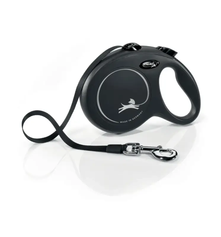 Soldes Laisse enrouleur Flexi Classic Compact 3 noire 5 m