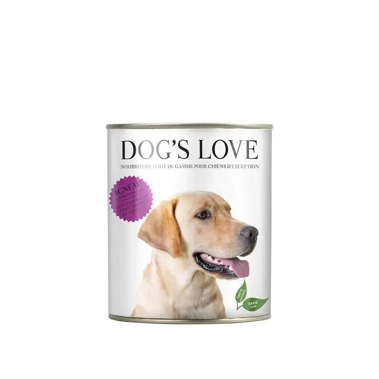 Haute Qualité Boîte Chien – Dog&rsquo;s Love pâtée à l&rsquo;Agneau – 200 gr