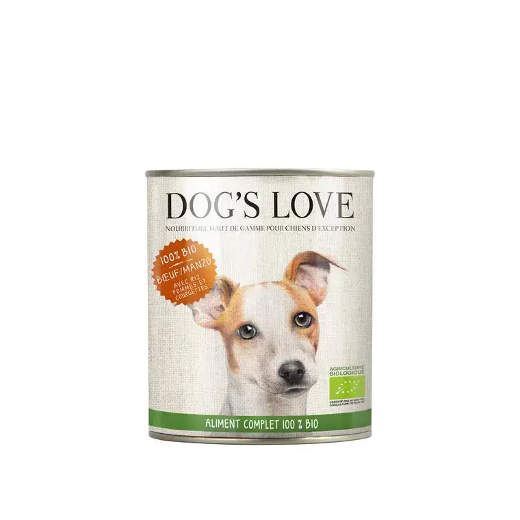 Boîte Chien – Dog&rsquo;s Love bio Bœuf 800 gr Prix Promo
