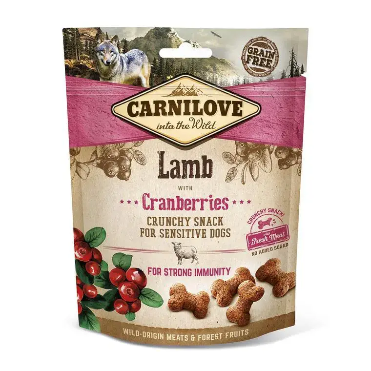 Friandises Chien – Carnilove Crunchy agneau et cranberries – 200 gr Acheter Direct