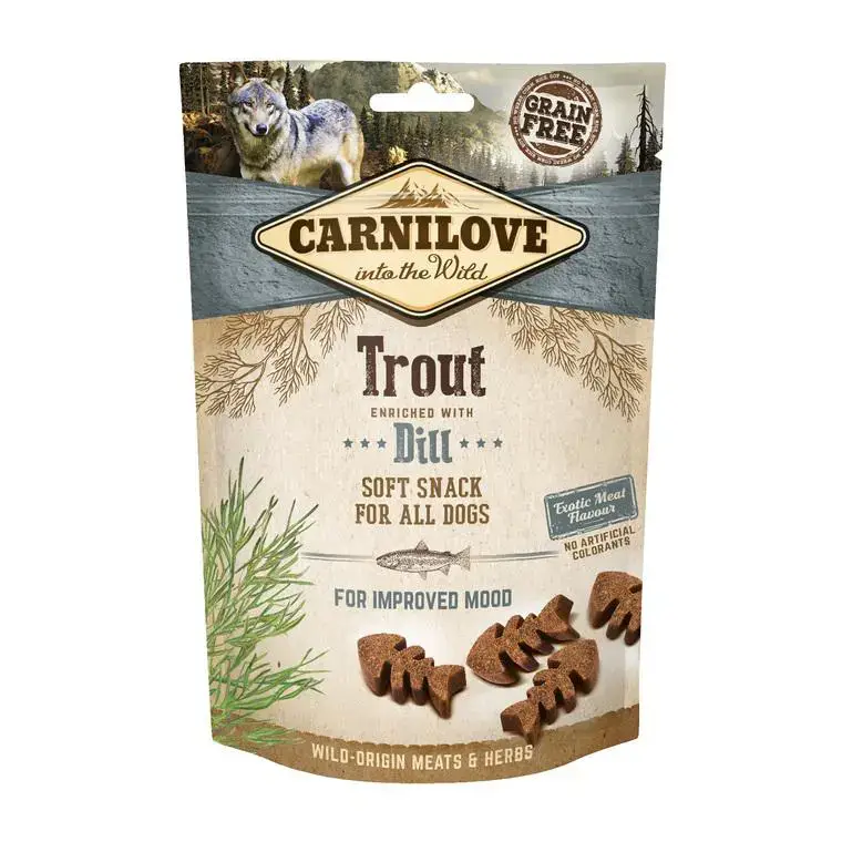 Friandises Chien – Carnilove Semi-moist truite et aneth – 200 gr Achetez Aujourd&rsquo;hui