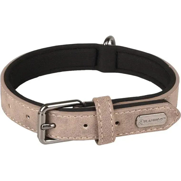 Collier Chien – Flamingo Collier Delu Taupe – 31/39 x 2 x 0,7 cm Quantité Limitée