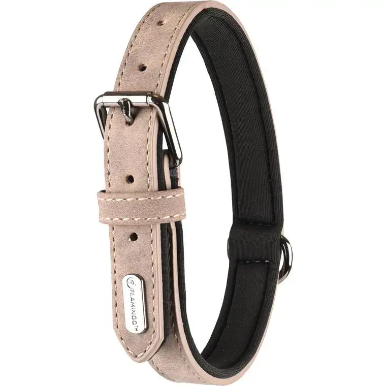 Collier Chien – Flamingo Collier Delu Taupe – 42/52 x 2,5 x 0,7 cm Offre Spéciale