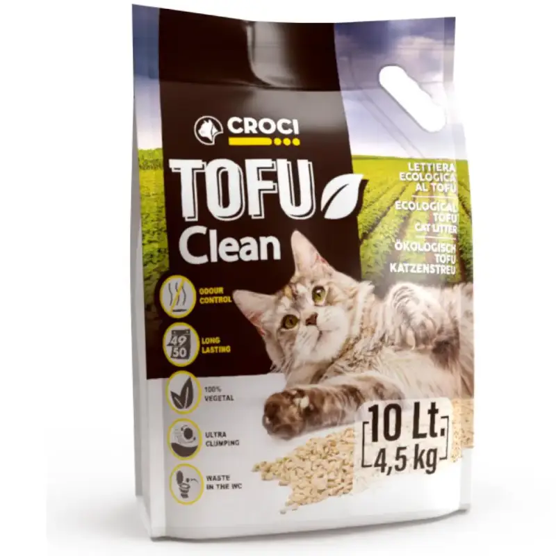 Nouveauté Hygiène Chat – Croci Litière Tofu Clean – 4,5kg