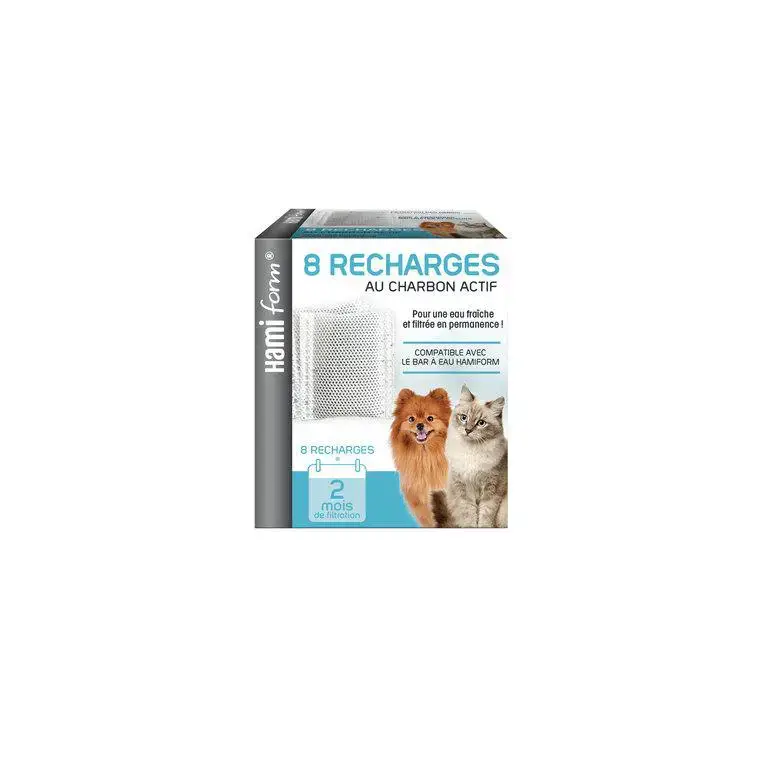 Dernier Modèle Distributeur Chat – Hamiform recharges au charbon actif – x8
