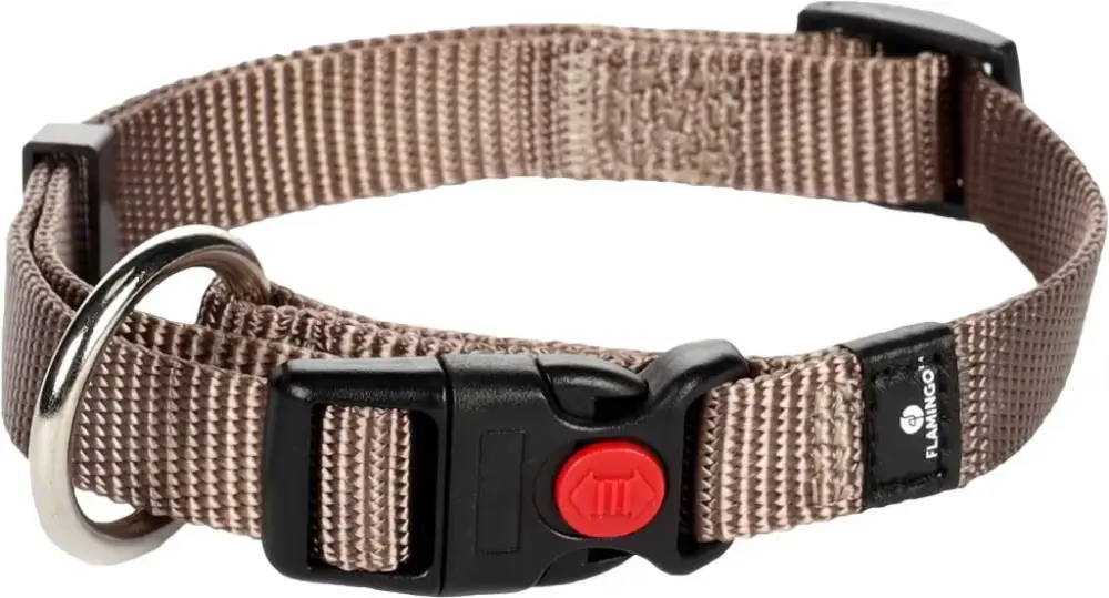 Seulement Aujourd&rsquo;hui Collier Chien – Flamingo Collier nylon Ziggi S Taupe – 30/45 x 1,5 x 0,2 cm
