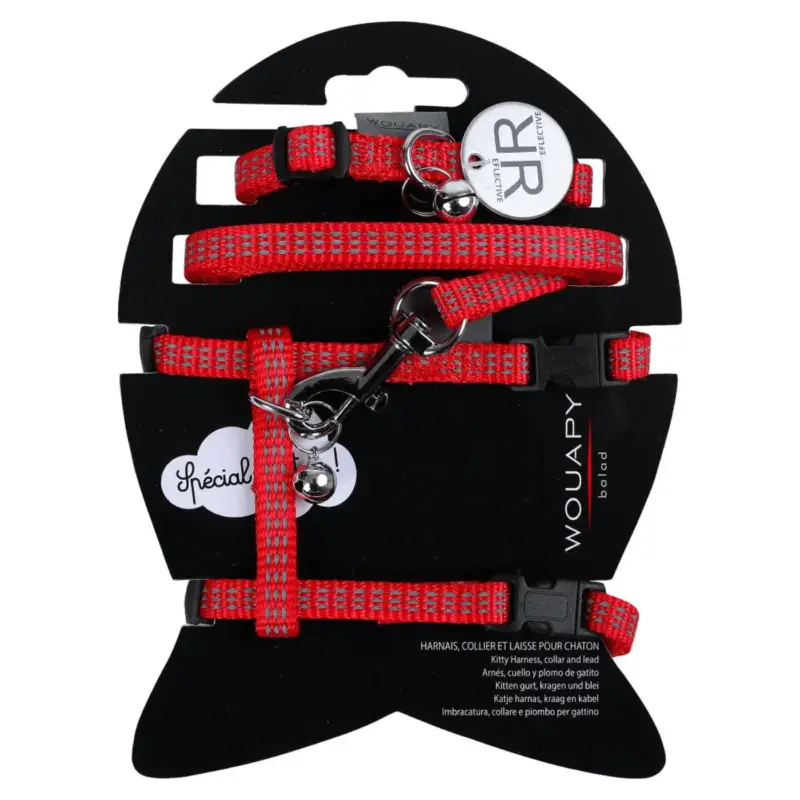 Collier Chat – Wouapy Pack chaton Protect Rouge Promotion Saisonnière